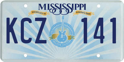MS license plate KCZ141