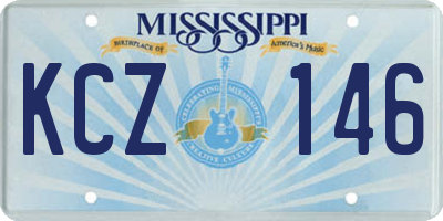 MS license plate KCZ146