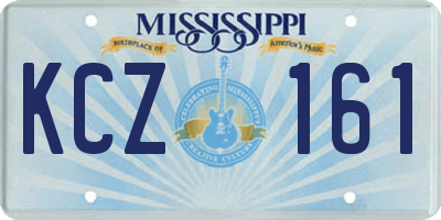 MS license plate KCZ161
