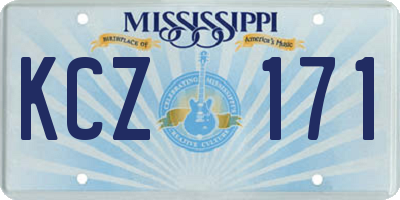 MS license plate KCZ171