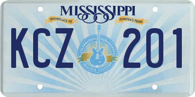 MS license plate KCZ201