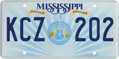 MS license plate KCZ202