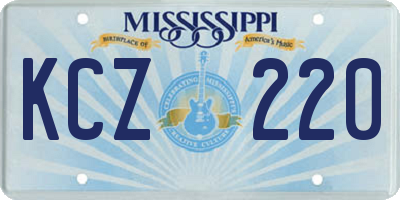 MS license plate KCZ220