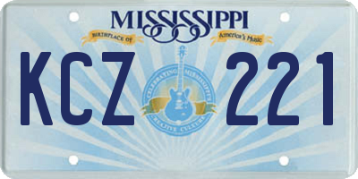 MS license plate KCZ221