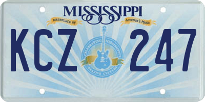 MS license plate KCZ247