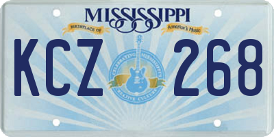 MS license plate KCZ268
