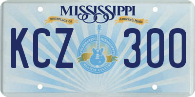 MS license plate KCZ300