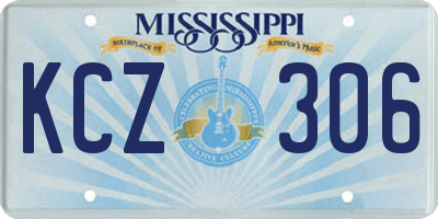 MS license plate KCZ306
