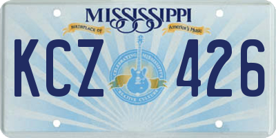 MS license plate KCZ426