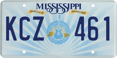 MS license plate KCZ461