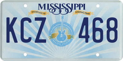 MS license plate KCZ468