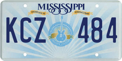 MS license plate KCZ484