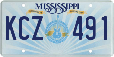 MS license plate KCZ491