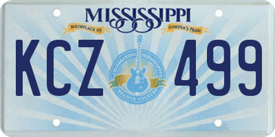 MS license plate KCZ499