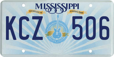 MS license plate KCZ506