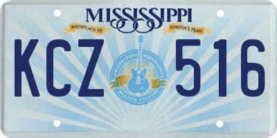 MS license plate KCZ516