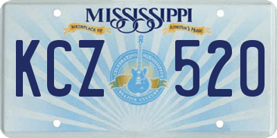 MS license plate KCZ520
