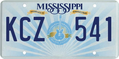 MS license plate KCZ541