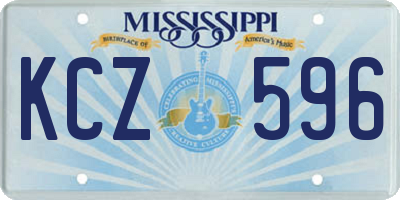 MS license plate KCZ596