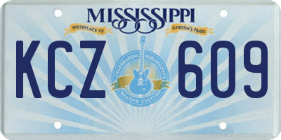 MS license plate KCZ609