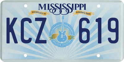 MS license plate KCZ619