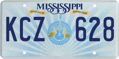 MS license plate KCZ628