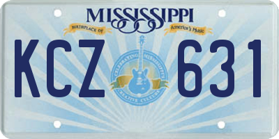 MS license plate KCZ631