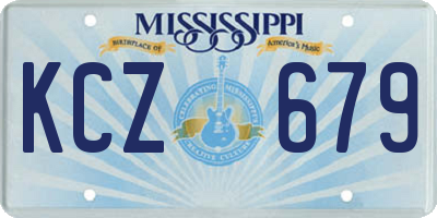 MS license plate KCZ679
