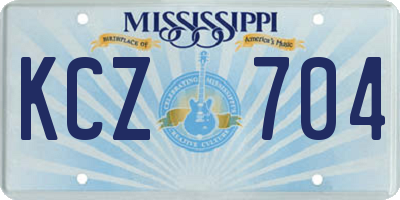 MS license plate KCZ704