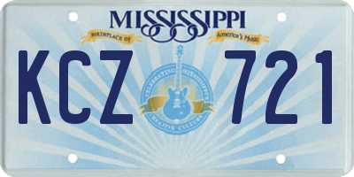 MS license plate KCZ721
