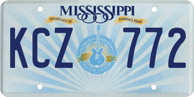 MS license plate KCZ772