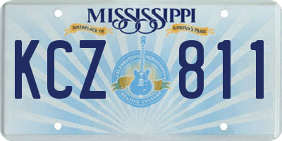 MS license plate KCZ811