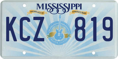 MS license plate KCZ819