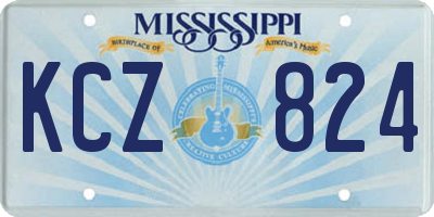 MS license plate KCZ824