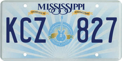 MS license plate KCZ827