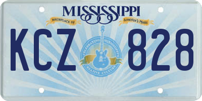 MS license plate KCZ828