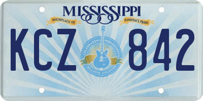 MS license plate KCZ842