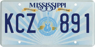 MS license plate KCZ891