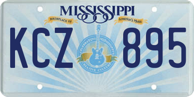 MS license plate KCZ895