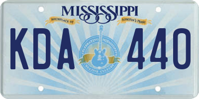 MS license plate KDA440