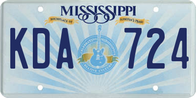 MS license plate KDA724