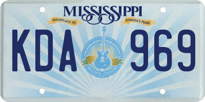 MS license plate KDA969