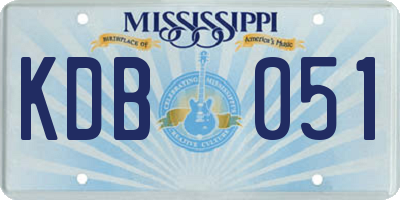 MS license plate KDB051