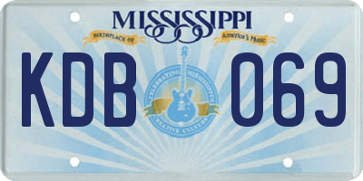 MS license plate KDB069