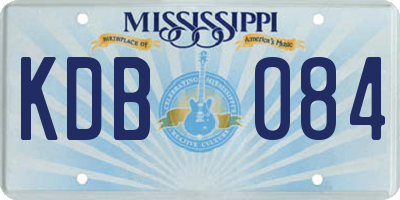 MS license plate KDB084