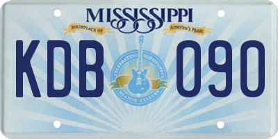 MS license plate KDB090