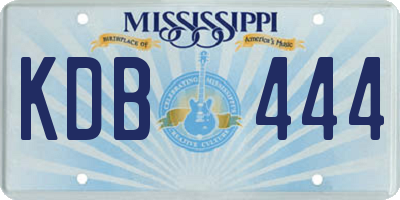 MS license plate KDB444