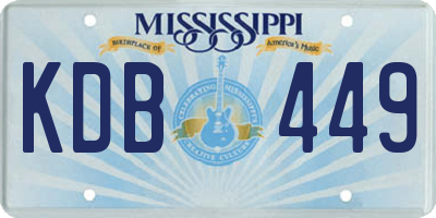 MS license plate KDB449