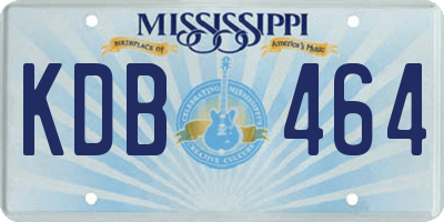 MS license plate KDB464