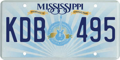 MS license plate KDB495